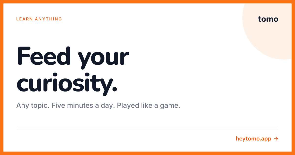 Tomo - Feed your curiosity screenshot 1